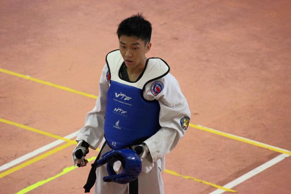 Thời điểm Săm Minh Phát còn luyện tập Taekwondo