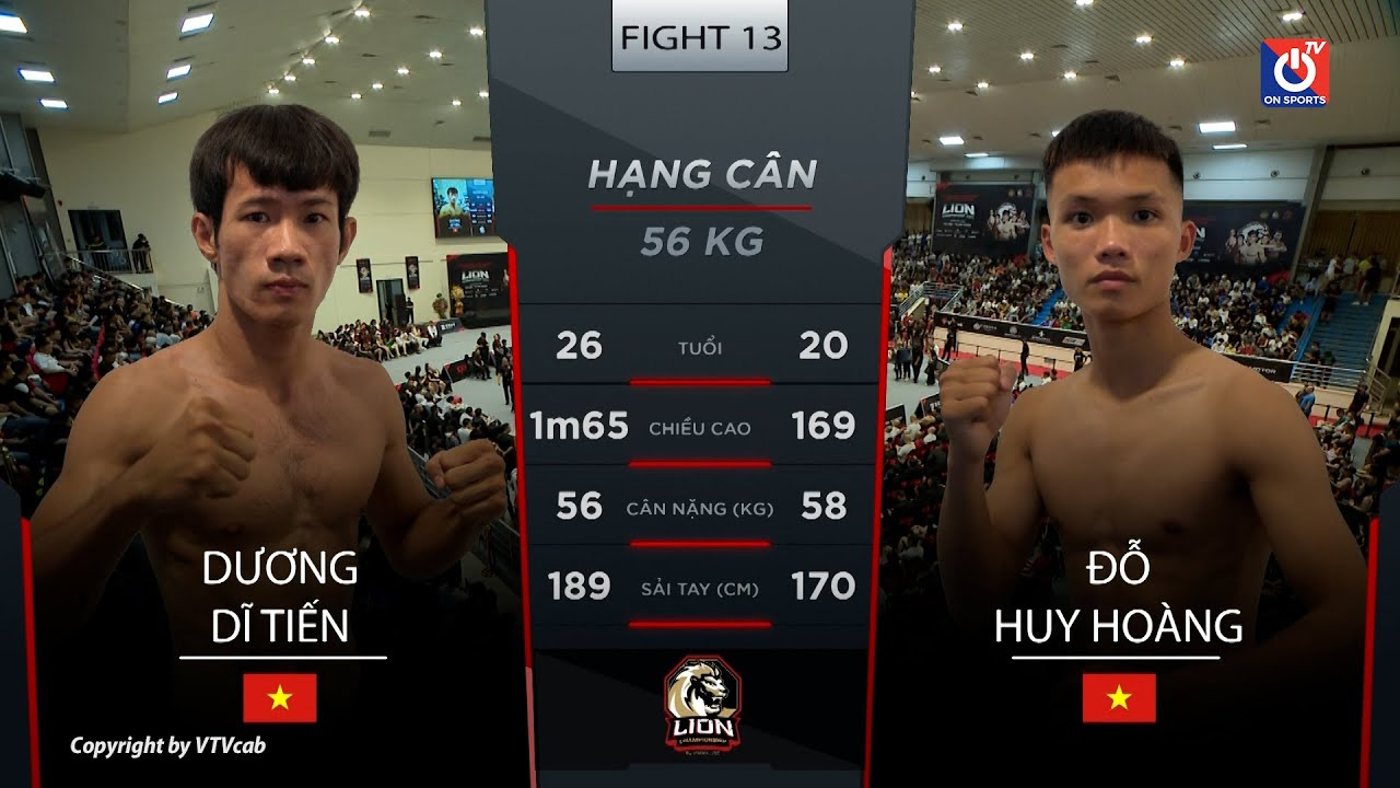 Dương Dĩ Tiến đã để thua trước võ sĩ Đỗ Huy Hoàng trong Lion Championship